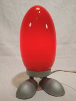 Nachttischlampe rot Ei Form, Kult Lampe von Tatsuo Konno