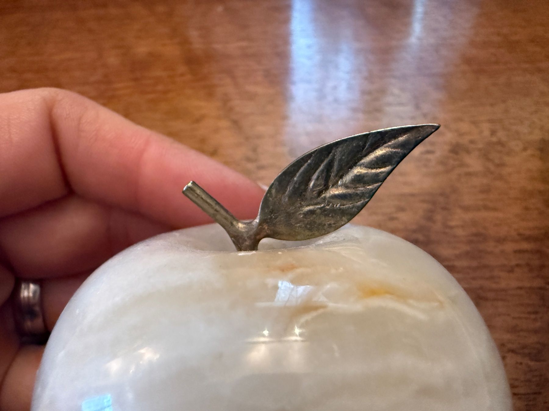 Alle Dekorationen: Dekoapfel Onyx-Stein mit Blatt Messing – Gebraucht aus Erstfeld von Uhu1980 3