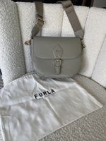 Furla Saddle Crossbody Bag: Taupe/Grey