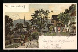 Litho St. Beatenberg, Strassenpartie im 