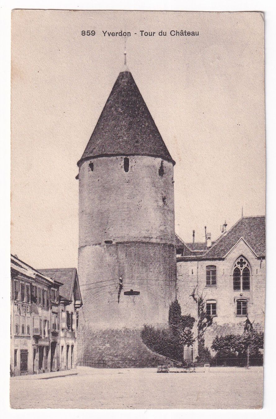 Cartoline postali: Yverdon - Tour du Château  1914 – Usato da Cormoret venduto da Pascalll2001