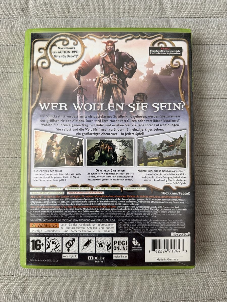 Microsoft Giochi: Fable 2 für Xbox 360 – Usato da Thunstetten venduto da Virus_33 2