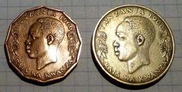 Tanzania, 5 Senti Tano, 20 Senti Ishirini 1966, Lot of 2