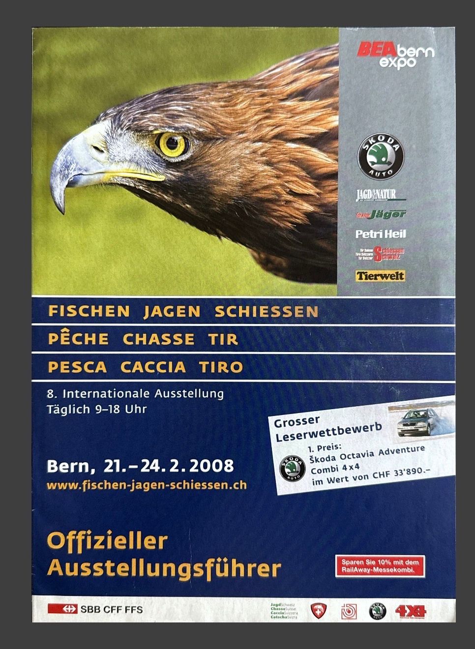 Dokumente: Brochure programme expo Pêche-Chasse-Tir, Berne 2008 – Gebraucht aus Fleurier von jea_j77g