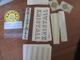 Lot Emblem KRISTALL Velo Mofa ? NOS Abziehbild Logo Sticker