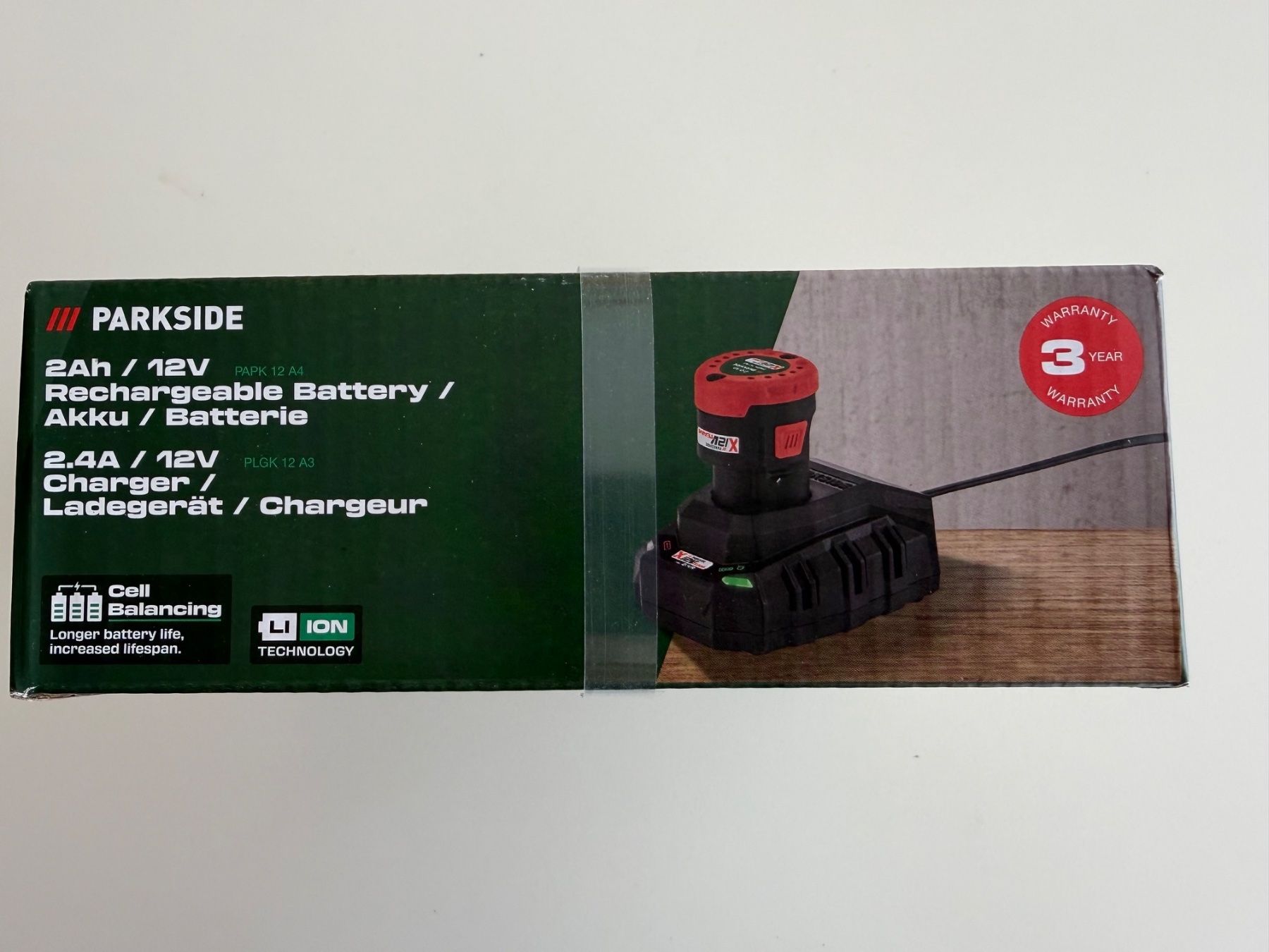 Parkside Caricatori & Batterie: Parkside batterie 2Ah/12V + chargeur – Usato da St-Gingolph venduto da GoldenKeys 1