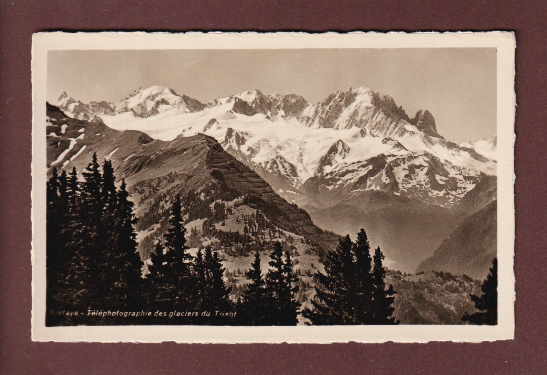 Cartoline postali: Bretaye - GLACIERS DU TRIENT – Usato da Pully venduto da nicecards