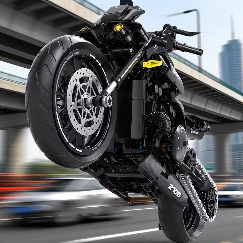 Lego Kit di costruzioni: 1123-teiliges Schwarzes Motorrad-Bausteine-Set – Usato da Basel venduto da Aletschhorn 1