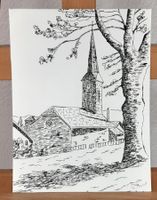 Tuschezeichnung 1940- Dessin G.Juvet à l'encre de Chine 1940