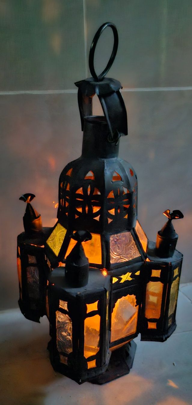 Lampade: Antike Laterne / Windlicht, Metall und Glas – Nuovo (secondo la descrizione) da Füllinsdorf venduto da vmn 2