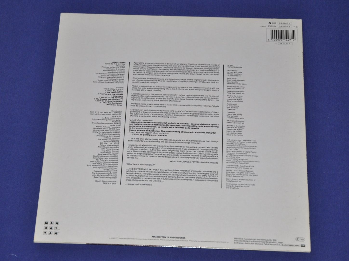 Dischi in vinile: LP Grace Jones - Slave to the Rhythm – Usato da Boll venduto da Theodora15 1