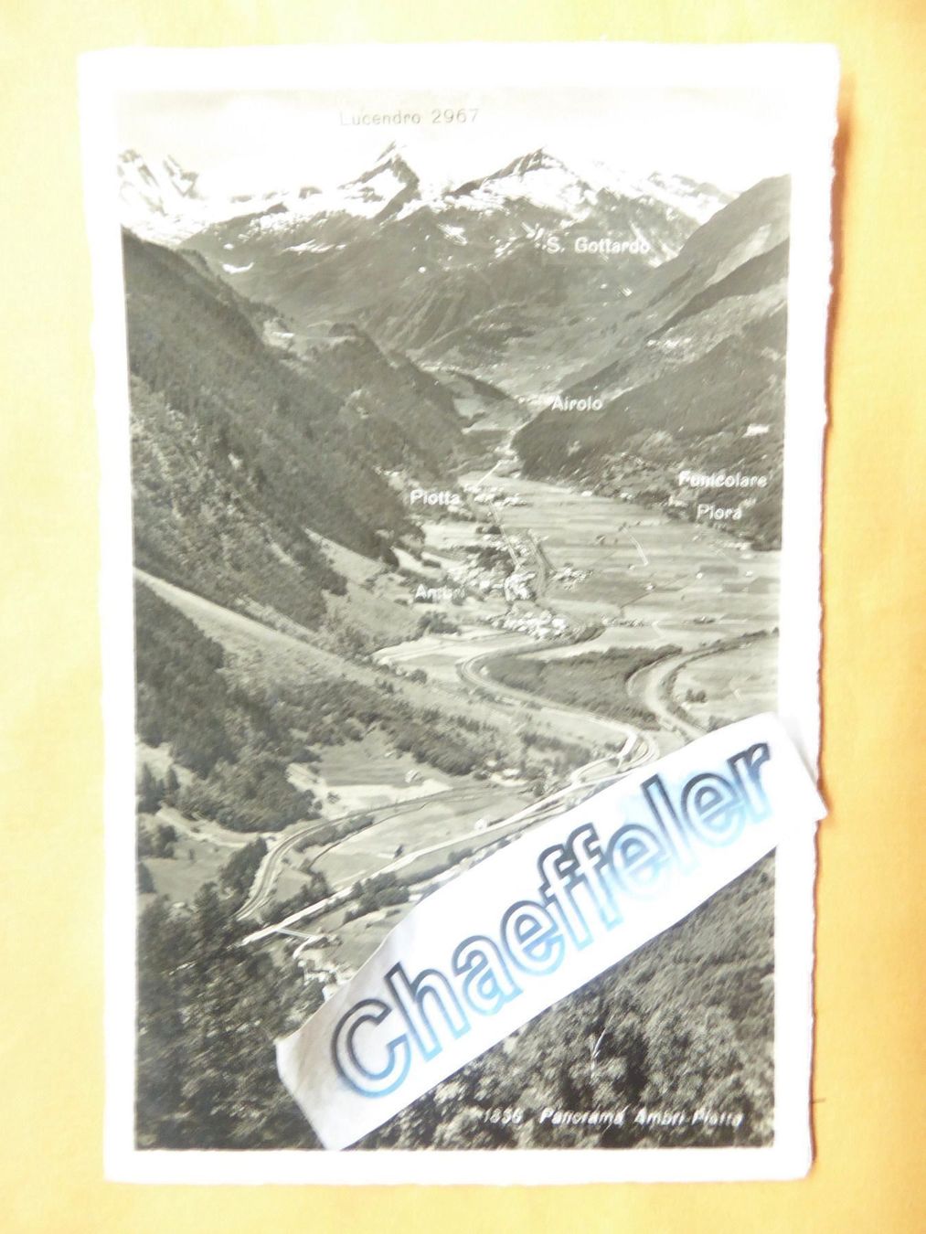 Cartoline postali: 1856 Panorama Ambri-Piotta – Usato da Zürich venduto da Chaeffeler