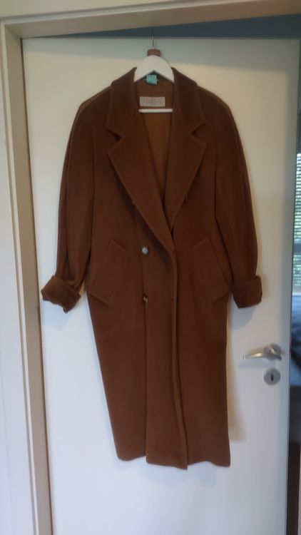 Manteau En Laine Cachemire Marron SportMax Max Mara - Taille 38/40, Authentique, Occasion Bon état