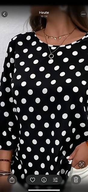 Camicette: Bluse Plus Size Punkte Print Gr. 50 NEU – Nuovo (secondo la descrizione) da Aarau venduto da Eemily 1
