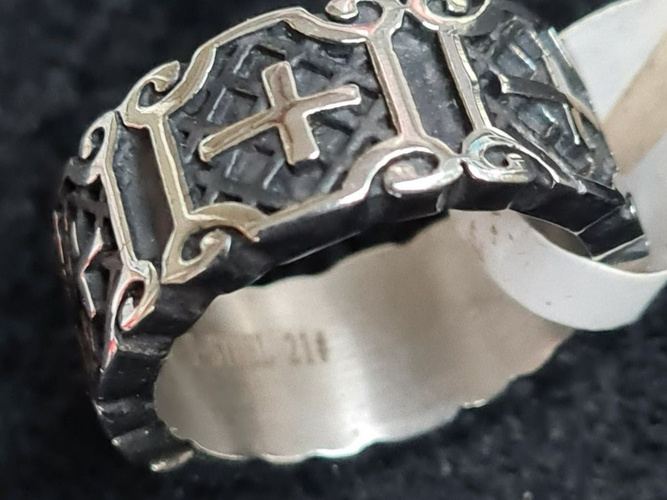 Anelli: HD, Bikerring, Statementringmit Kreuz in AISI216, Ring Gr.21 – Nuovo (secondo la descrizione) da Münchenbuchsee venduto da babilibern 1