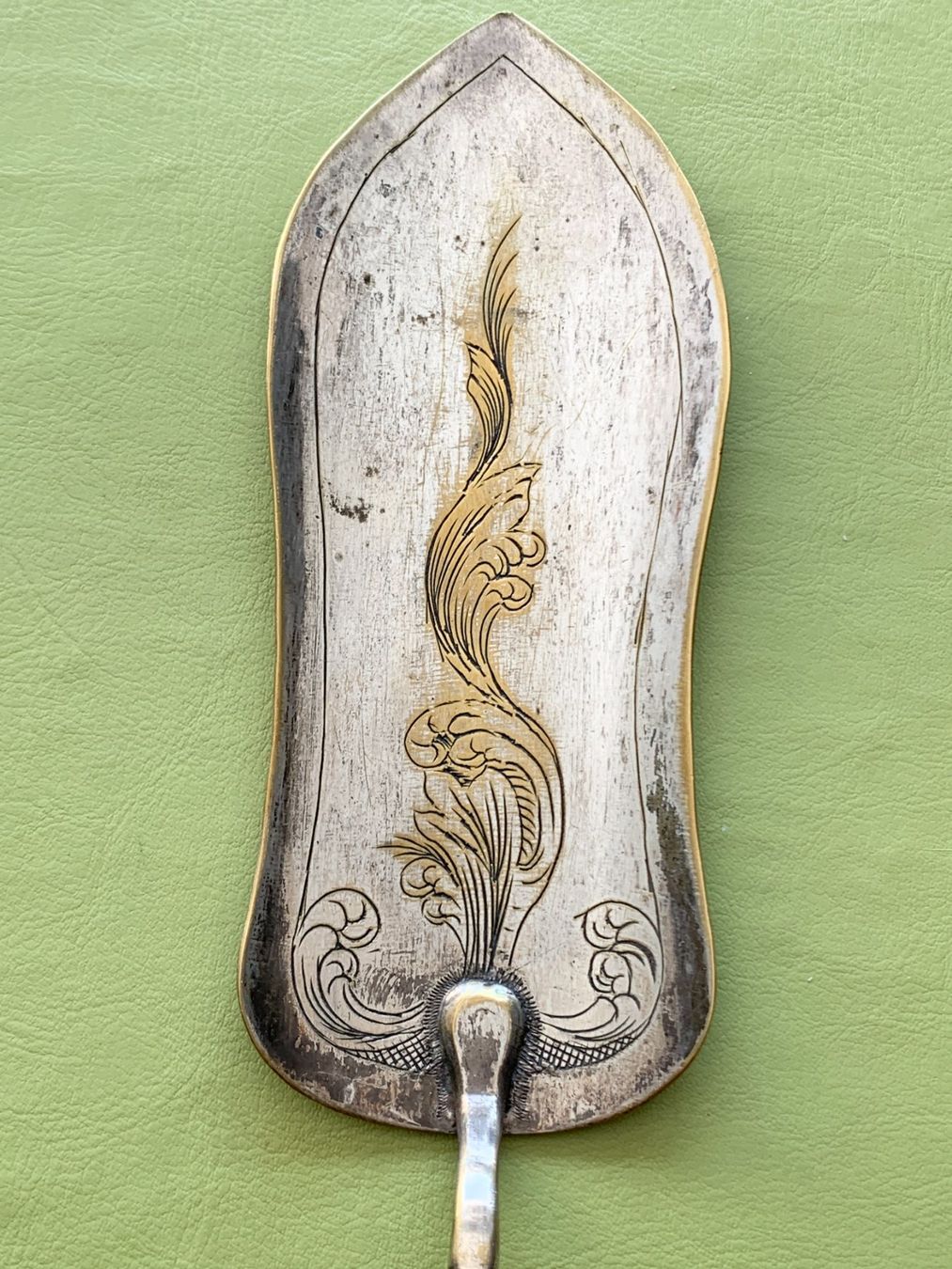 Cucchiai: Jugendstil Tortenschaufel, versilbert Holzgriff – Usato da Kloten venduto da Nephty 1