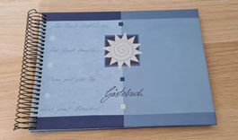 Gästebuch blau mit Spiralbindung 15 x 17 cm
