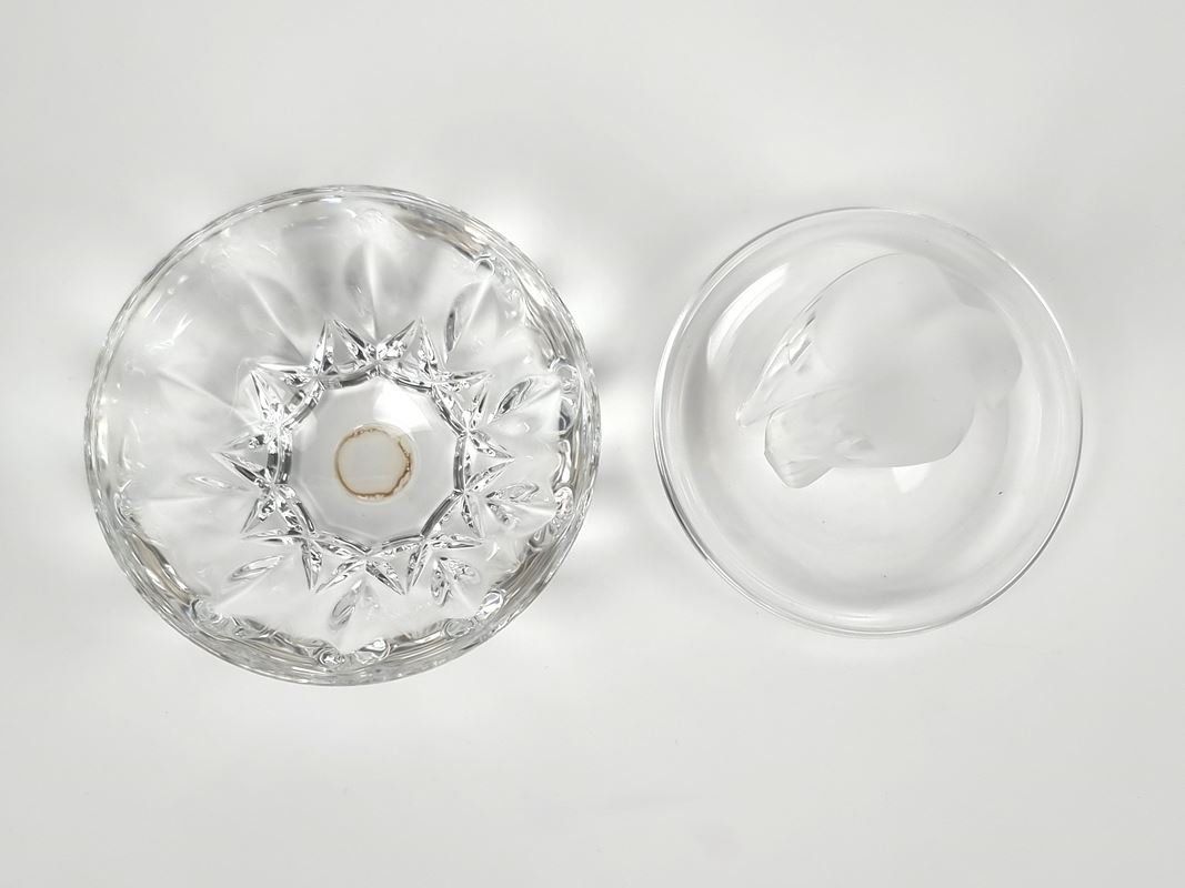 Gläser: Glasdose mit Deckel + Vogel – Gebraucht aus Urtenen-Schönbühl von Restwert_Schoenbuehl 1