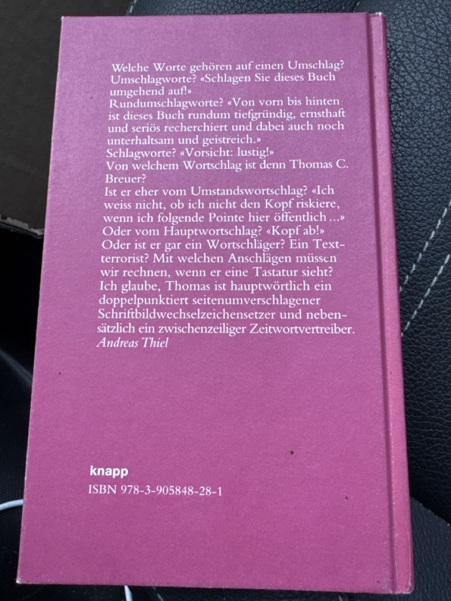 Bücher: Thomas C. Breuer Gubrist, mon amour Buch  – Gebraucht aus Zürich von Smarties13 1
