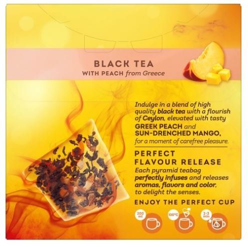 Cibi & Specialità: Lipton Tea - Peach Mango - Pyramidenteebeutel – Nuovo e nell'imballaggio originale da Gampelen venduto da Geschenkxy 2
