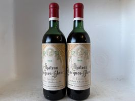 2 Flaschen Château Jacques-Blanc St-Emilion 1966...