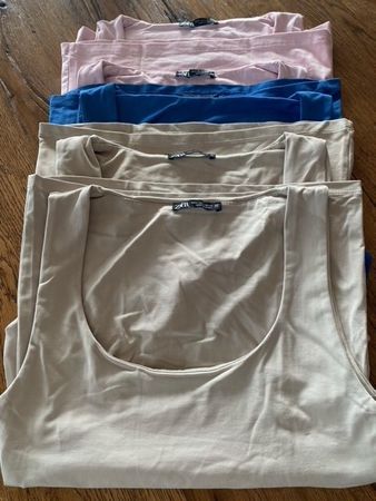 6 BASICS ZARA T-SHIRT AUS POLYAMID MIT BREITEM TRÄGER (S)