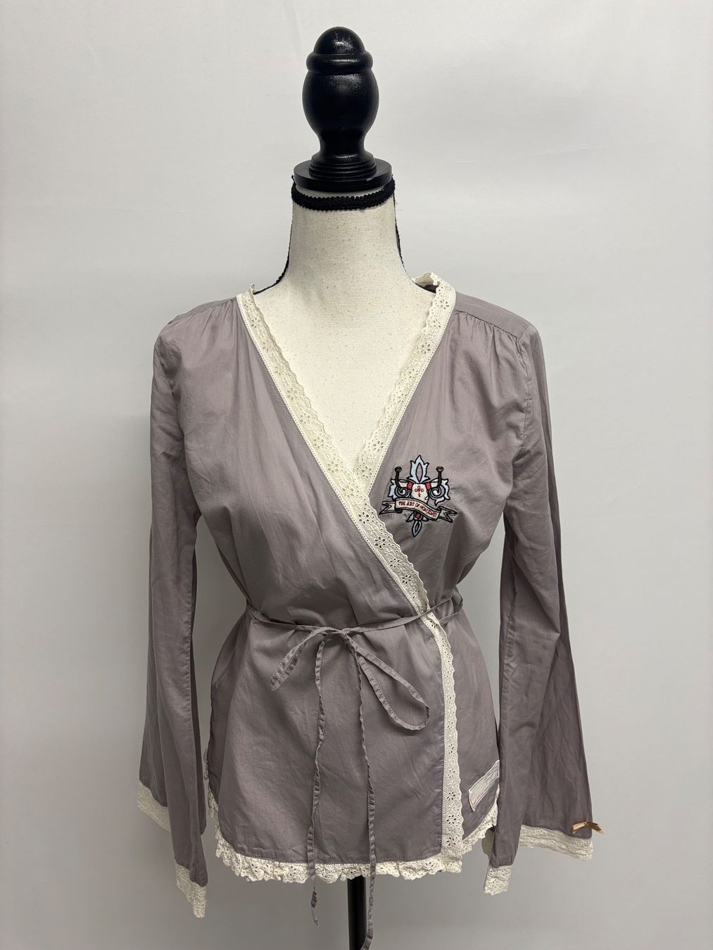 Odd Molly Blusen: Odd Molly Bluse grau GR. 2, 38 Wickelbluse Baumwolle Boho – Neu (gemäss Beschreibung) aus Regensdorf von secondchancefashion