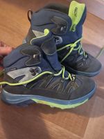 Wanderschuhe Vibram Sohle 36 blau grün wasserdicht unisex