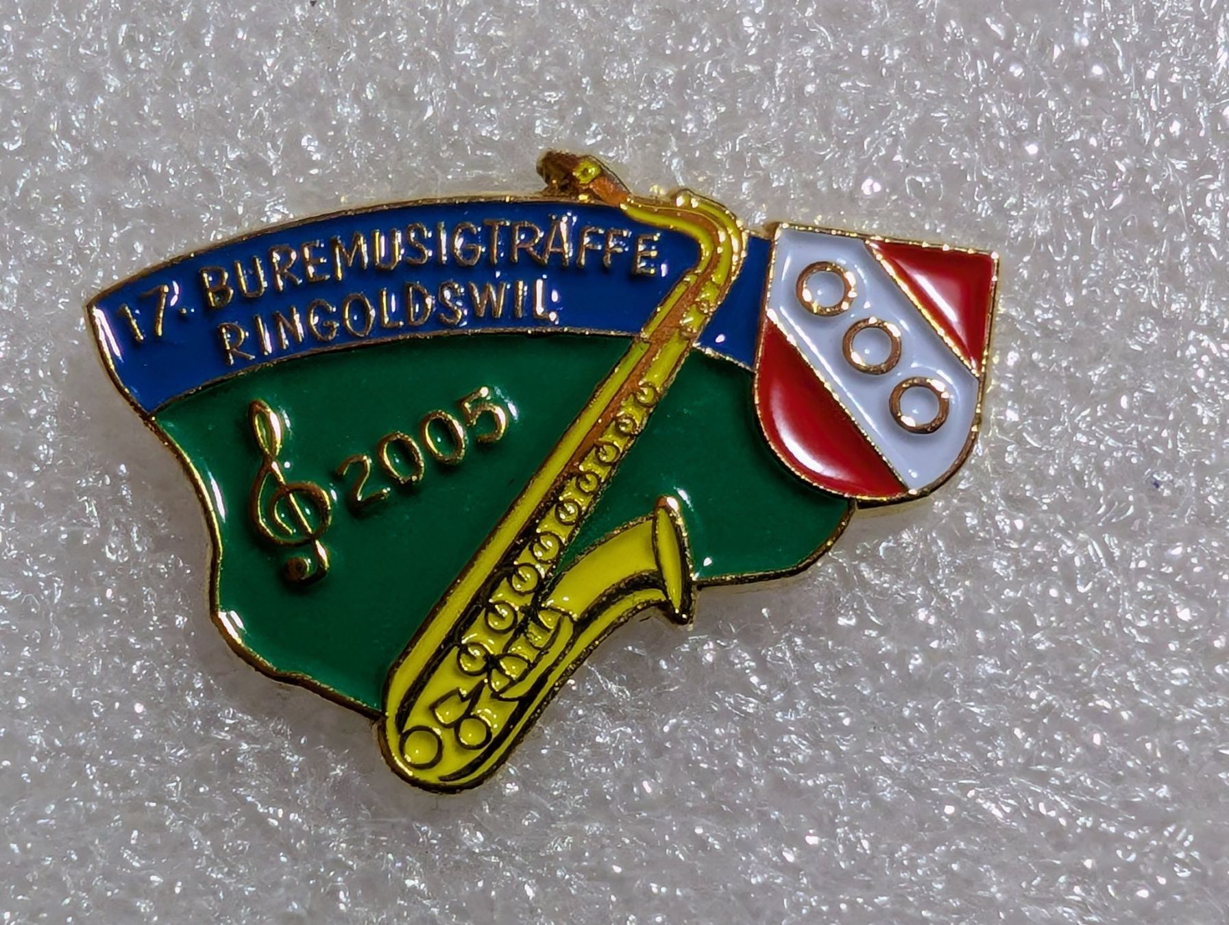 Plaketten & Abzeichen: Ansteckpin 273: Buremusigträäfe Ringoldswil – Gebraucht aus Oppligen von Pin-Fall-Shop