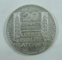 Frankreich Münze 20 Francs 1929 Silber