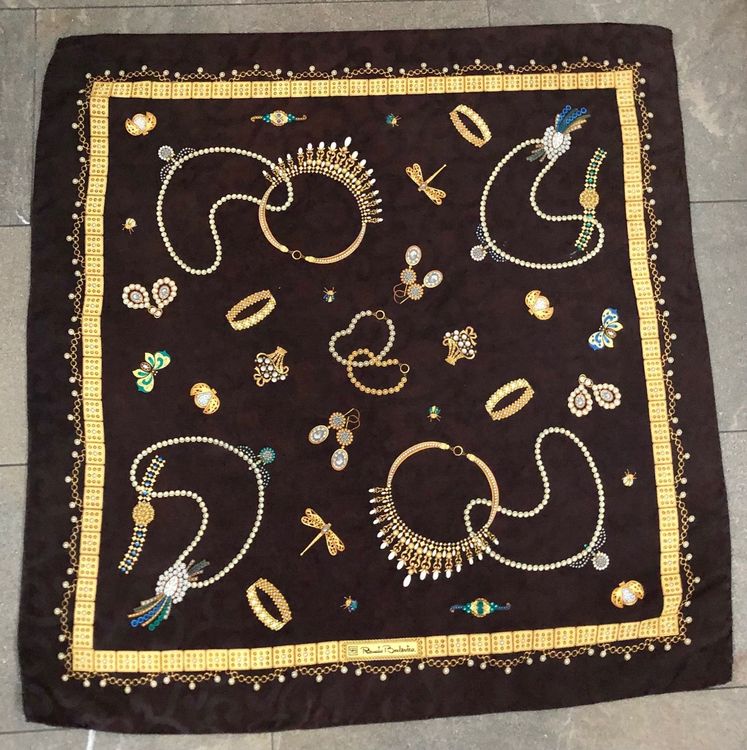 Carré De Soie Vintage Renato Balestra - Foulard Multicolore, Fabriqué En Italie