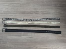 4er Set Gürtel für Damen verschiedene Farben & Muster Gr. 90