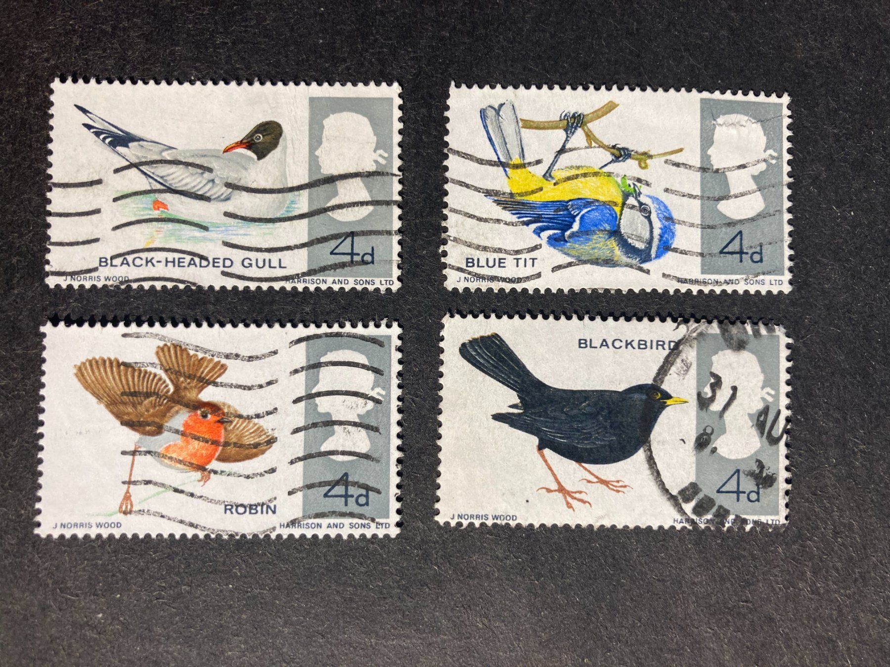 Alle Briefmarken: Grossbritannien 1966 Satz Vögel gestempelt – Gebraucht aus Winterthur von schnueps