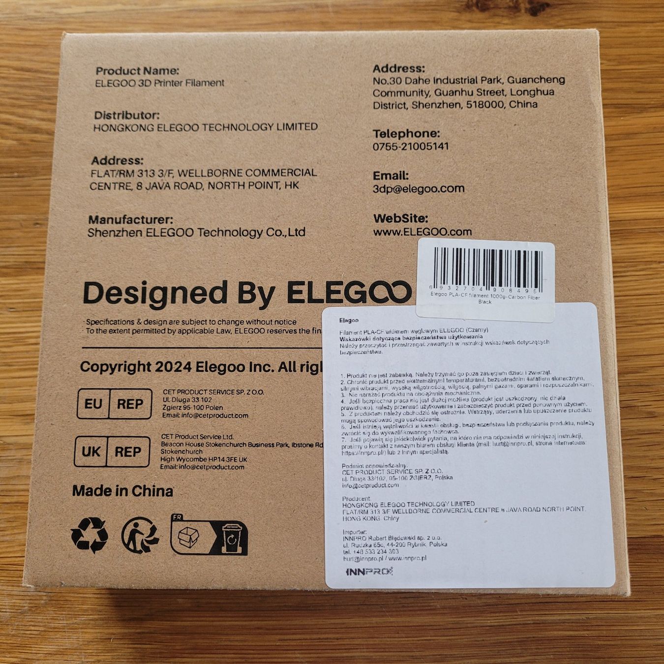 Elegoo Stampanti 3D: Filament Elegoo 3D Print 1kg Black – Usato da Reconvilier venduto da itzlittlerabbit 1