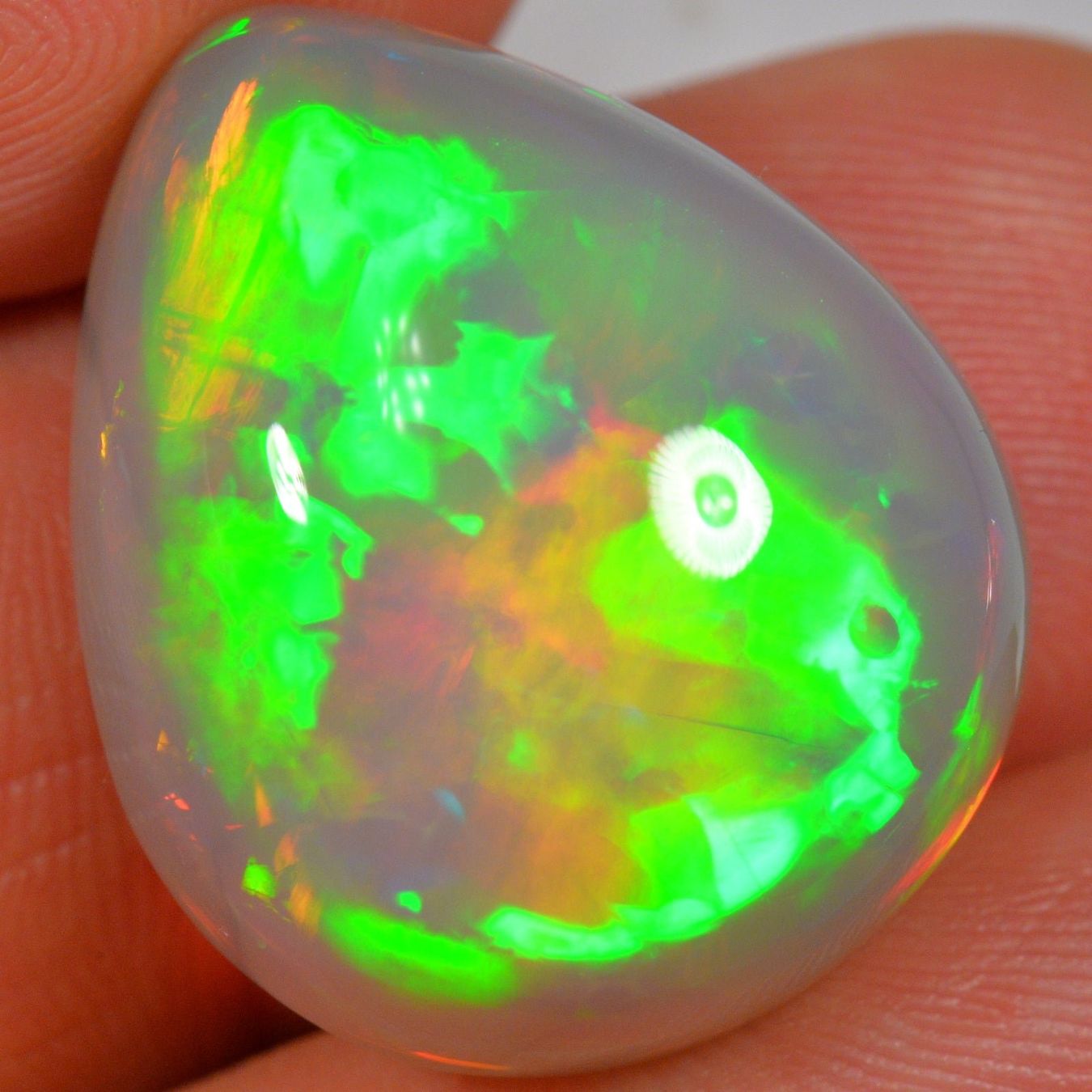 Edelsteine: 28.9 Karat - Glänzender Broadflash - Dunkler Äthiopischer We – Neu (gemäss Beschreibung) aus Rüti ZH von DeinOpal 4