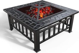 XL 🤩 Feuerstelle Feuerschale +Holzrost, Ohne Grill Rost