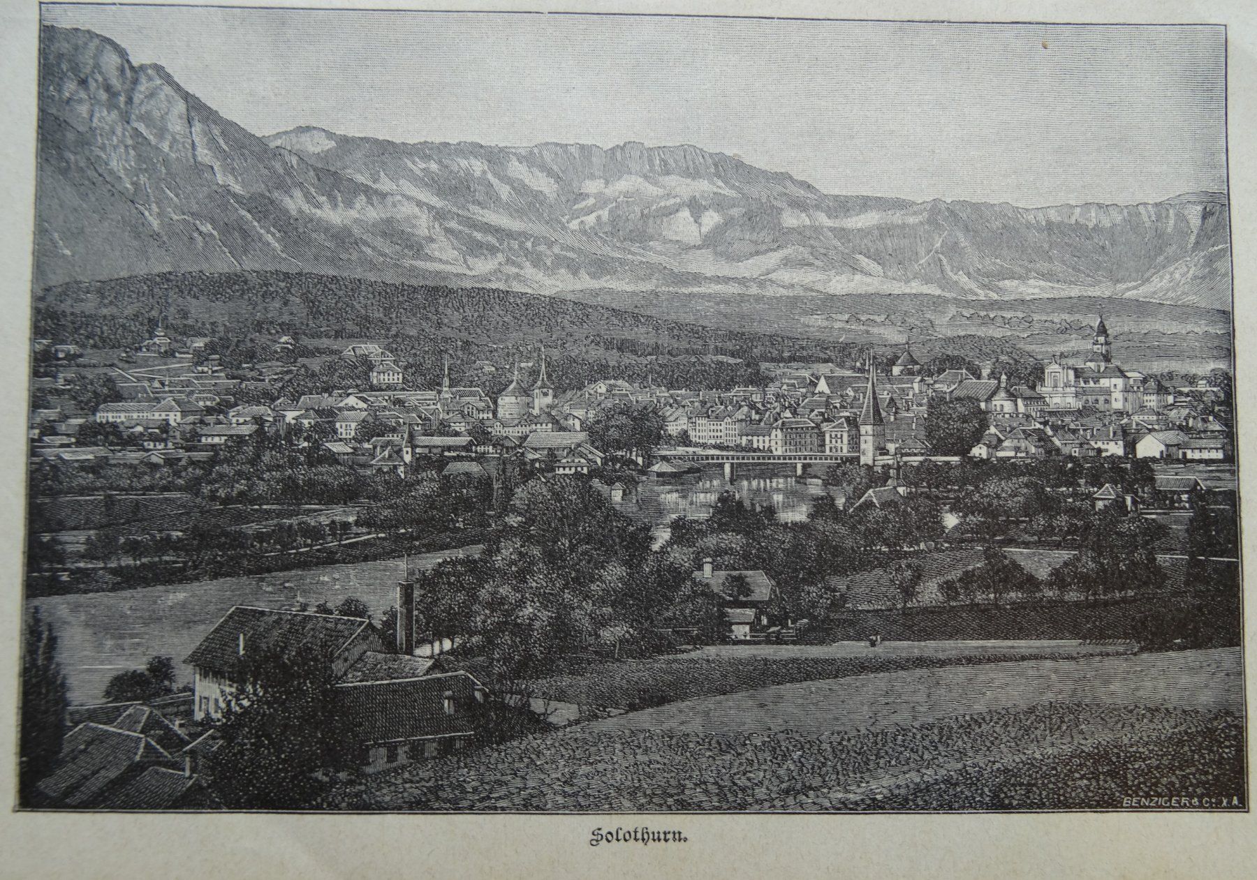 Ansichtskarten: Soilothurn  Xylographie von 1907 – Gebraucht aus Safnern von Wstussi