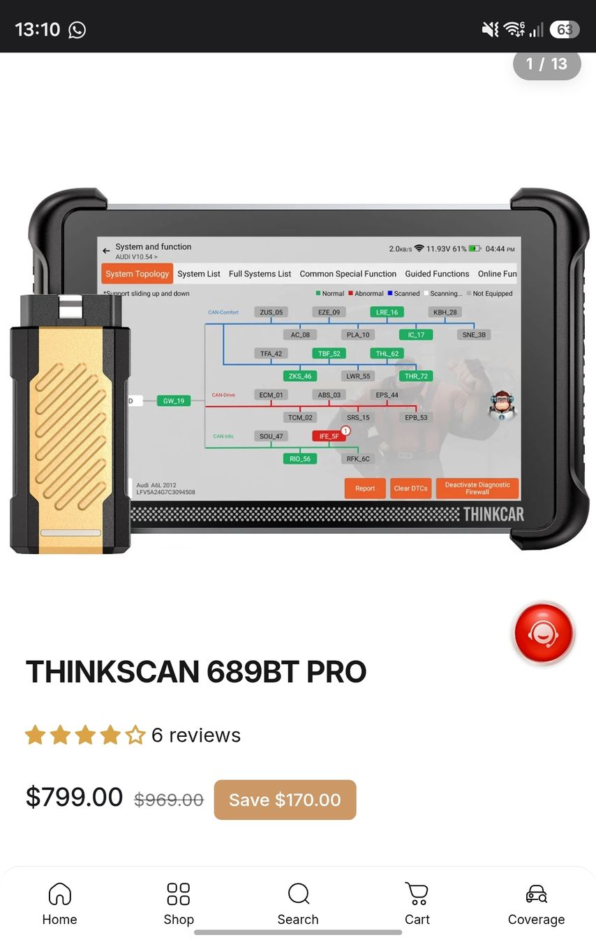 Misurare: Outil diagnostic Thinkcar Thinkscan 689BT Pro neuf – Nuovo e nell'imballaggio originale da Lausanne venduto da Jean1012 2