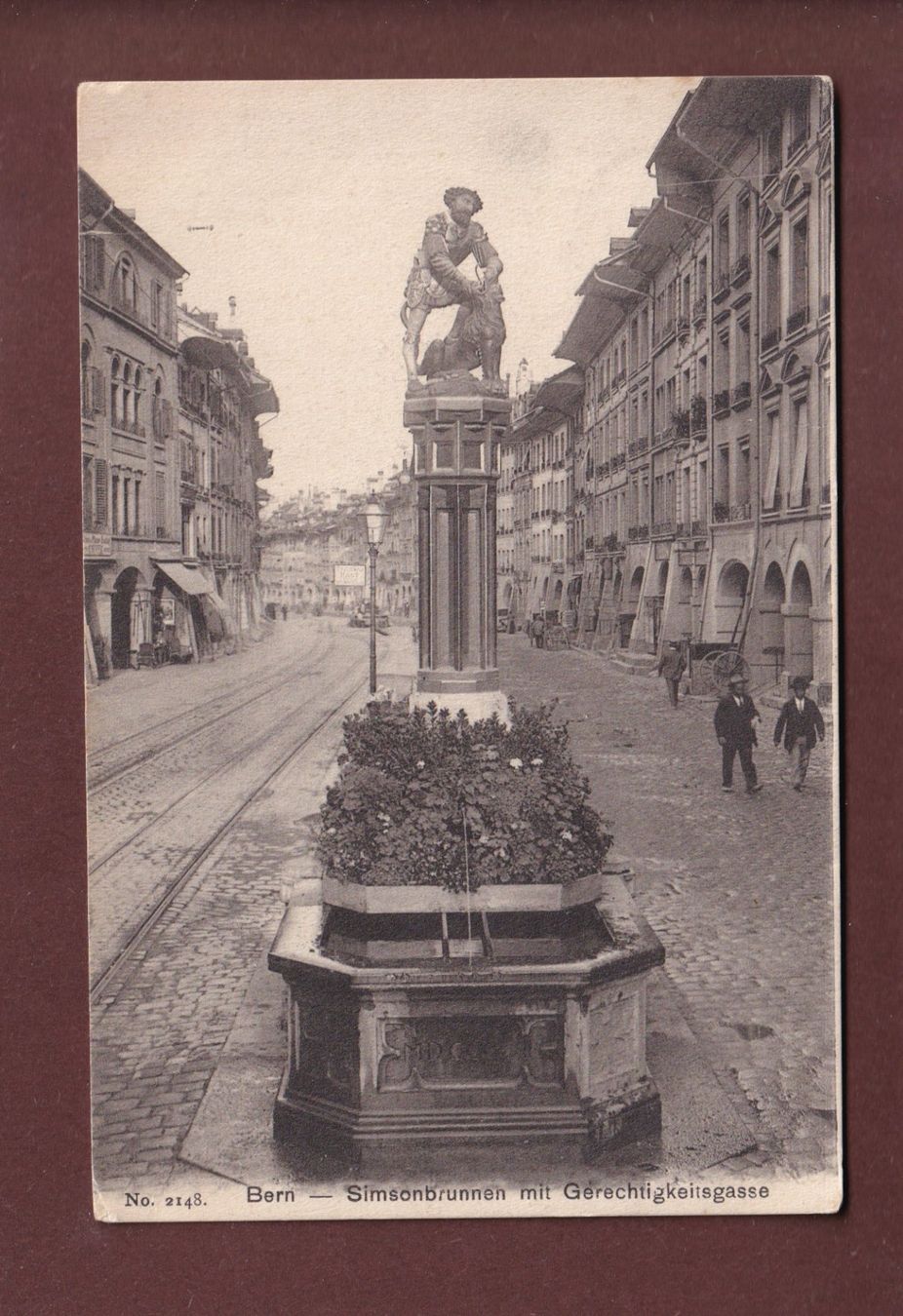 Cartoline postali: BERN - Simsonbrunnen - Gerechtigkeitsgasse - 1907 – Usato da Pully venduto da nicecards