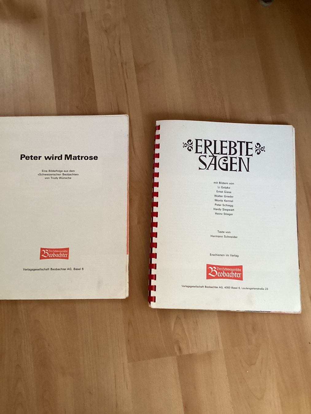 Bücher: 2 Kinderbücher Peter wird Matrose Erlebte Sagen Beobachter – Gebraucht aus Nunningen von Vintage59 1