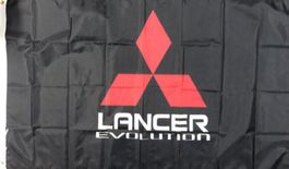 Mitsubishi Lancer Evolution Fahne Ralliart I II III IV V VI