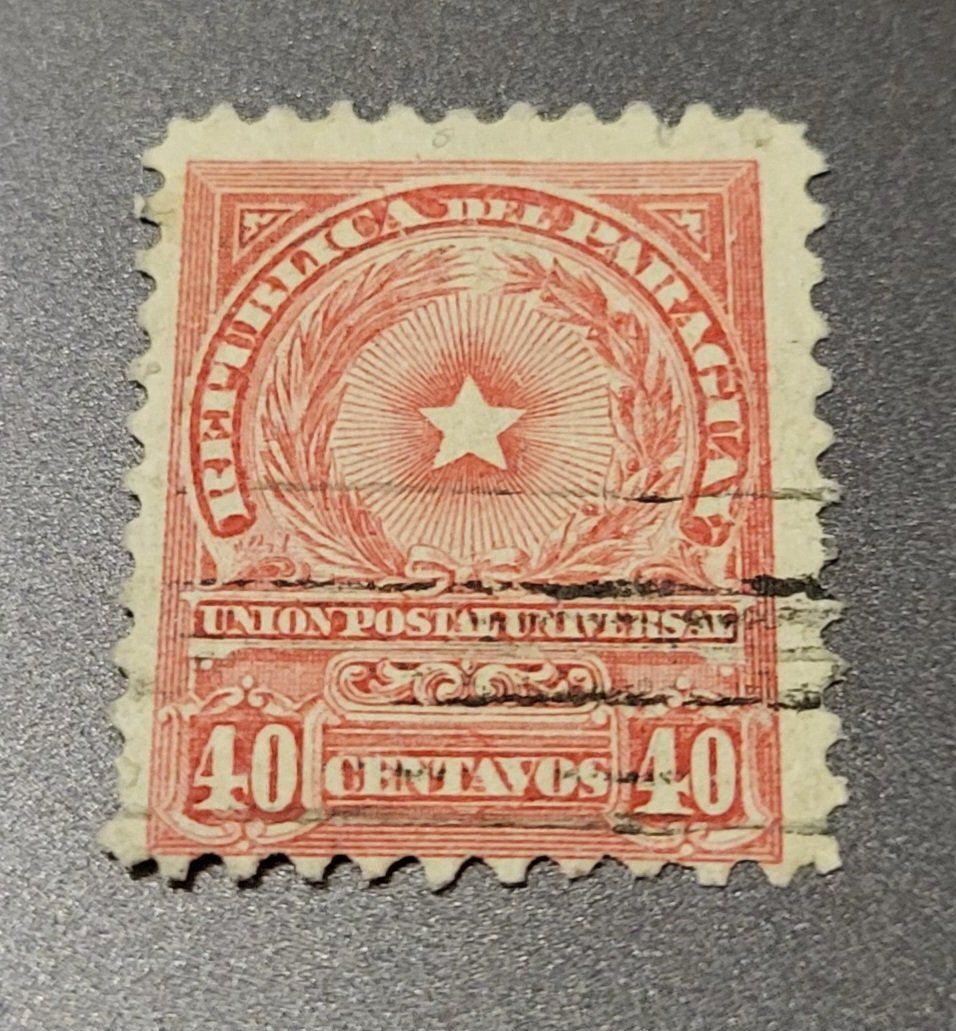 Alle Briefmarken: Paraguay 1913 alte briefmarke – Gebraucht aus St Gallen von Stampsalshobby
