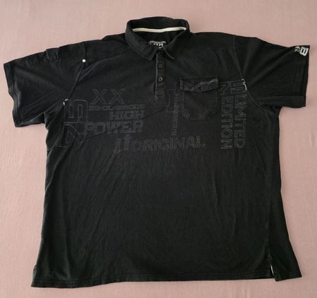 Polohemd schwarz Grösse 4XL Limited Edition