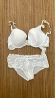 Dessous Set Weiss BH und Slip Spitze