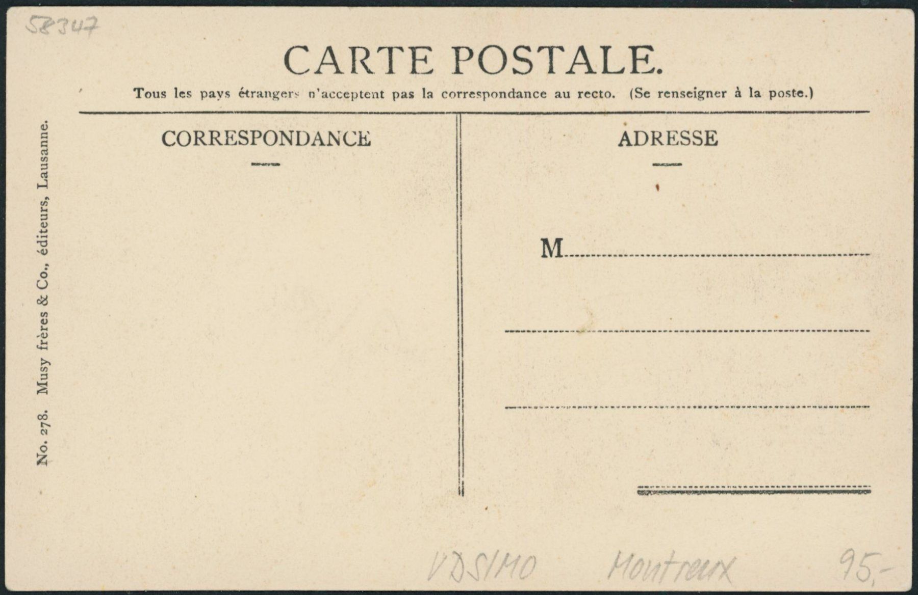 Cartoline postali: VDS Montreux – Nuovo (secondo la descrizione) da Schindellegi venduto da leecollect 1