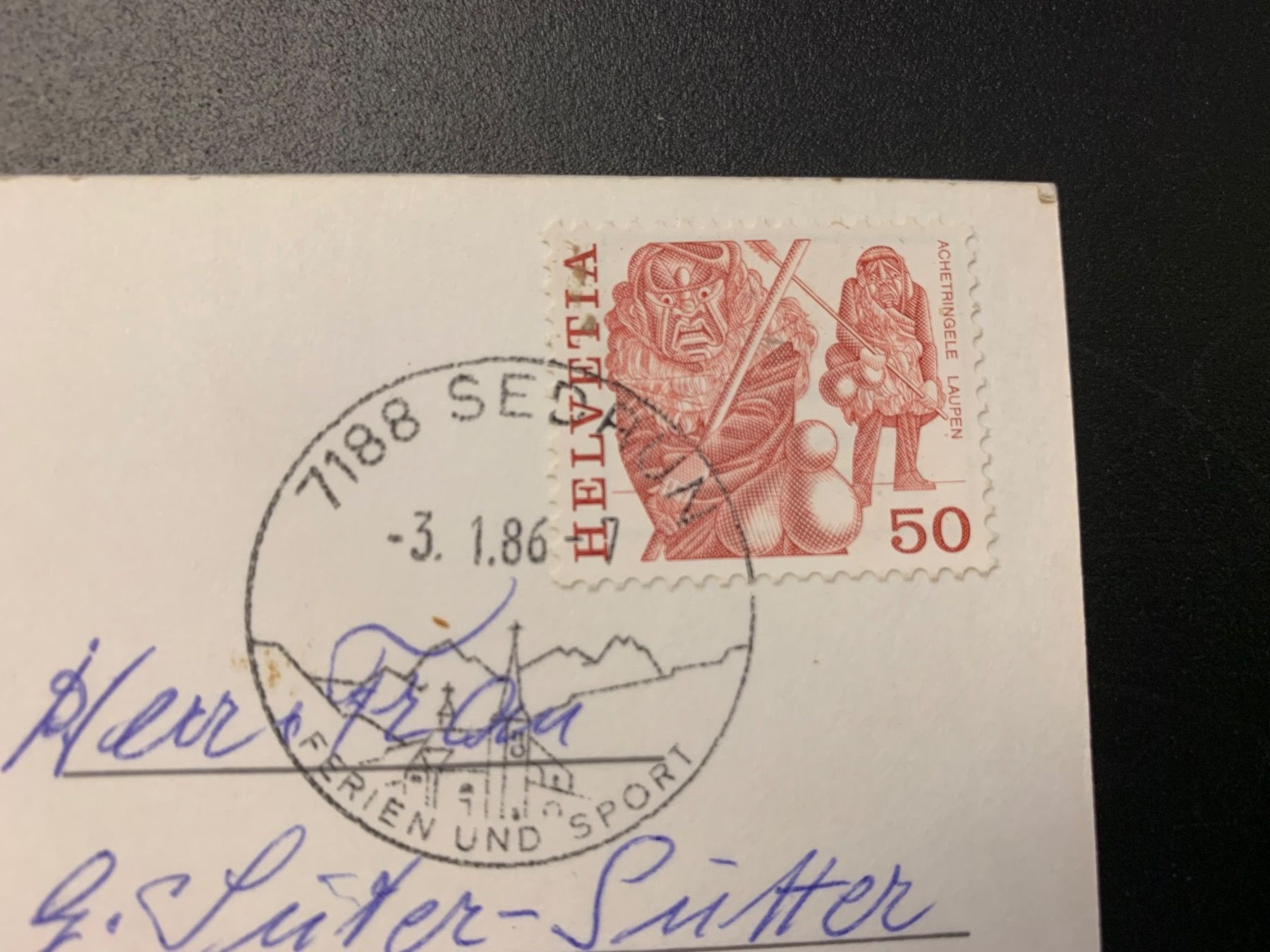 Cartoline postali: schöne Postkarte von Bugnei & Sedrun Nr. 39228 – Usato da Erlenbach ZH venduto da Ritschly 2