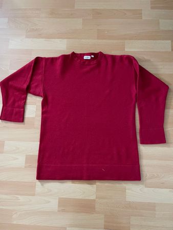 Pull rouge Spengler taille L, laine et soie, parfait!