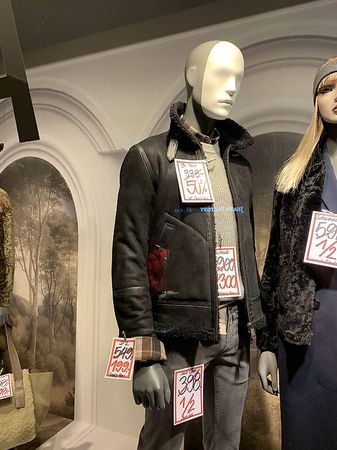 Schwarze Lederjacke Grösse 48