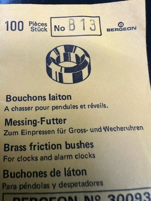 Bergeon Tutti gli attrezzi: BERGEON MESSING FUTTER ORIGINALVERPACKT – Nuovo e nell'imballaggio originale da Ostermundigen venduto da wini63 1