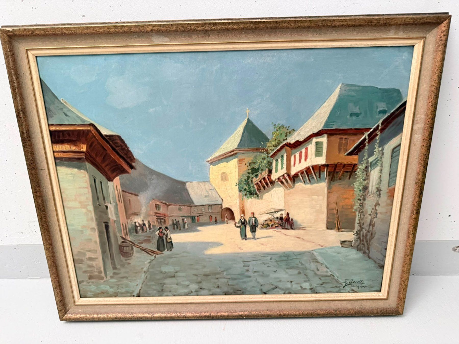 Tableaux: altes Ölgemälde Th. Seidl 1907 – D'occasion à Auslikon par Ba711q 1